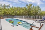 Private pool with attached spa, fully fenced in, heat option is available